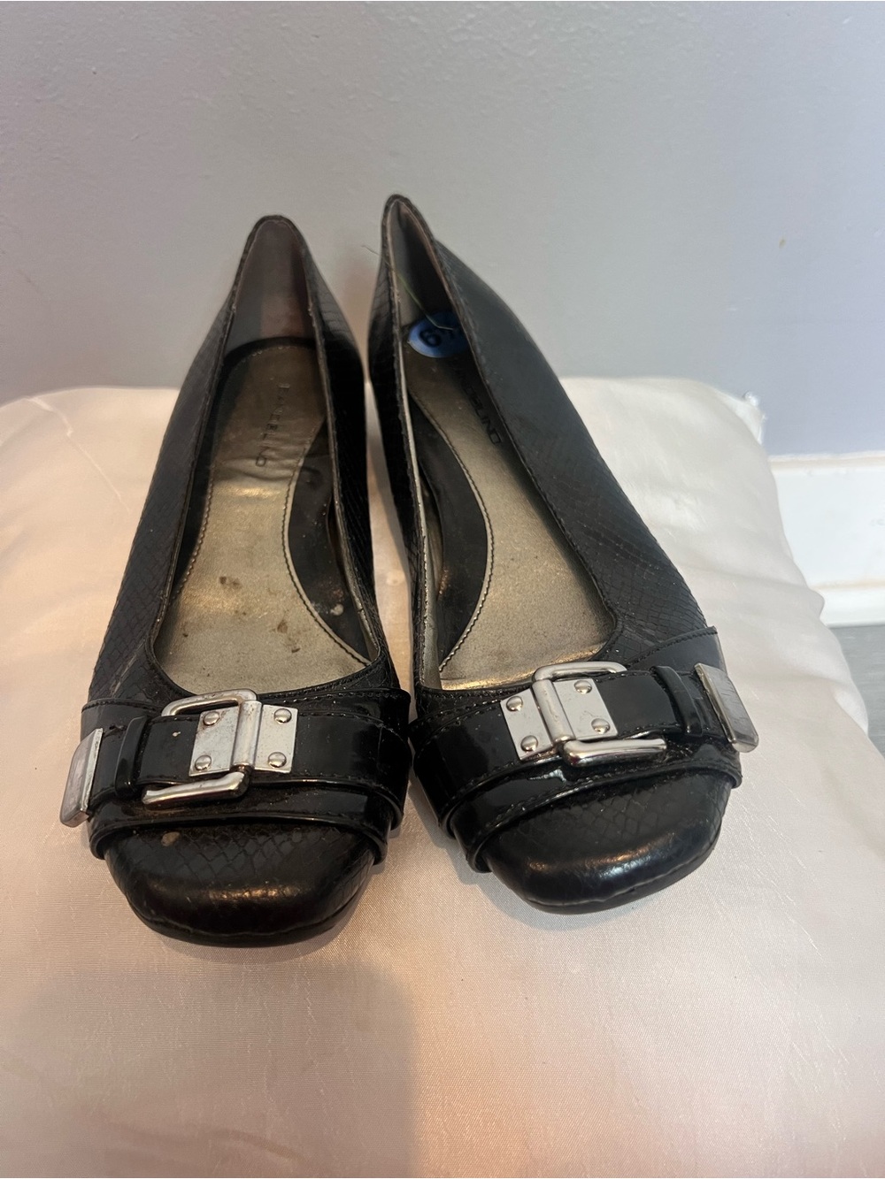 Classic Black Women's Buckle Flats